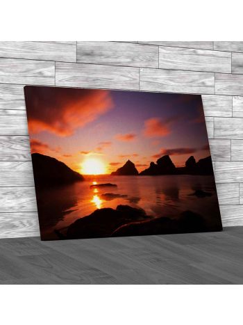 Sunset Within Islands Canvas Print Large Picture Wall Art