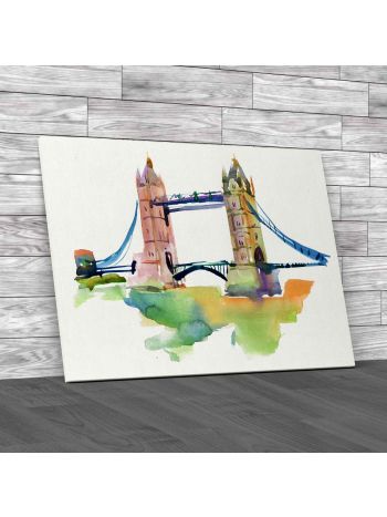 Tower Bridge Painting Canvas Print Large Picture Wall Art