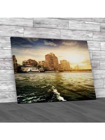 Cairo On The Nile Canvas Print Large Picture Wall Art