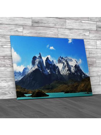 National Park Torres Del Paine Chile Canvas Print Large Picture Wall Art