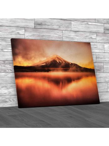 Mount Fuji At Dawn Canvas Print Large Picture Wall Art