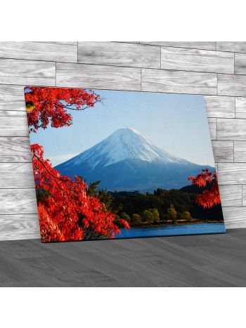 Mount Fuji In Autumn Canvas Print Large Picture Wall Art