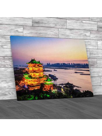 The Tengwang Pavilion River Yangtze Canvas Print Large Picture Wall Art