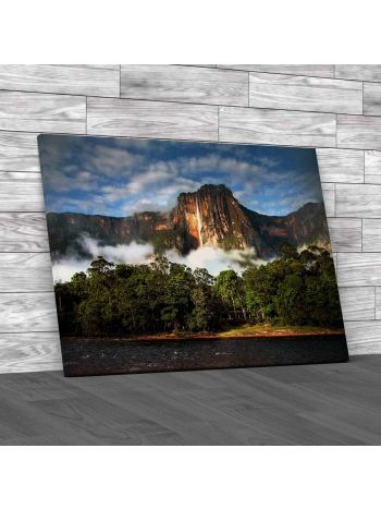 Angel Falls In Morning Light Canvas Print Large Picture Wall Art