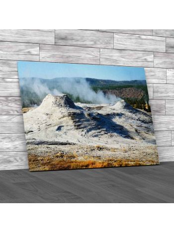 Volcanic Yellowstone National Park Canvas Print Large Picture Wall Art