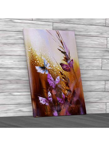 Butterflies Abstract Canvas Print Large Picture Wall Art