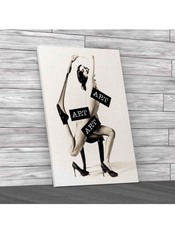 Nude Erotic Vintage Girl Canvas Print Large Picture Wall Art